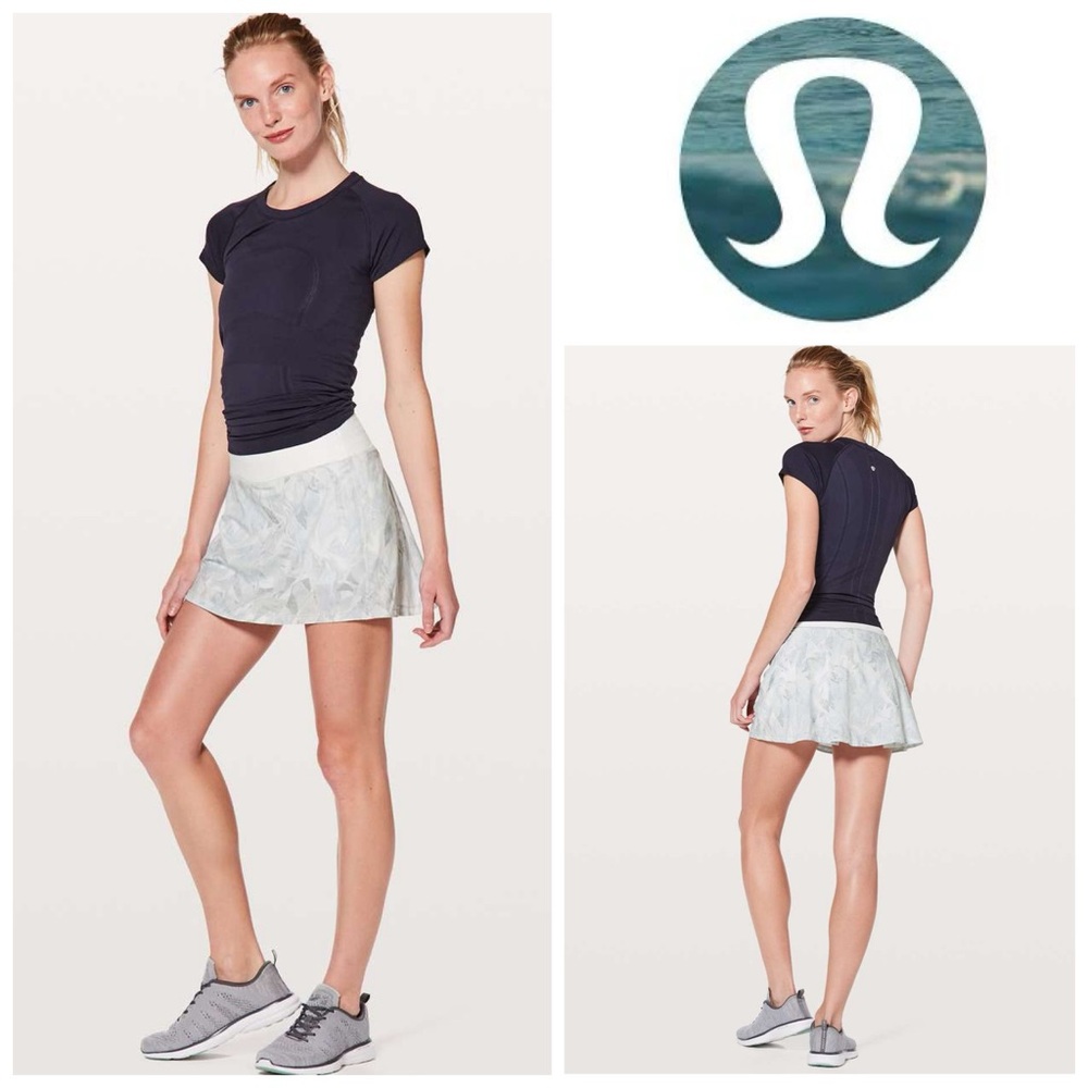 Lululemon Pace Rival Skirt (Tall) *No Panels in Jasmine White Multi / White